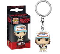 1Pcs Porte-clés Stranger Things Dustin - porte-clés avec pendentif Collectionner Porte-clés Fantaisie - Cadeau de Noël Les Fans