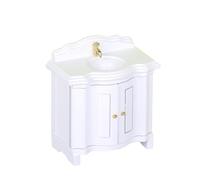 1Pcs Poupée Maison Miniature Salle De Bains Évier Cabinet Prop Réaliste 1/12 Échelle Maison De Poupée Simulation Lavabo Jouet Bricolage Accessoires