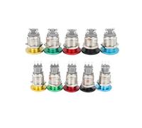 1PCS Push Button Switch 16 19 22mm Metal Mushroom Head Switch Press Big Red Green Self-reset Self-lockingcar switch NWPNLXEA(19MM,RED Head)