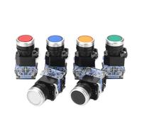 1PCS Push Button Switch LA38-11BN LA38-11BNZS NO/NC Momentary/Latching 22mm 4 Screws Round Panel Cutout 2 position Knob switch NWPNLXEA(Blau,Self-locking)
