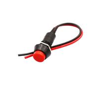1pcs Push button switch waterproof small car circuit wire speaker electrical boat shape round line NWPNLXEA(Opening 11.5mm)