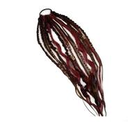 1pcs Queue De Cheval Élastique Dreadlock for Le Style pour Femmes | Y compris les vagues bou s et éparses. Ajustement confortable.(Red)