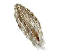 1pcs Queue De Cheval Élastique Dreadlock for Le Style pour Femmes | Y compris les vagues bou s et éparses. Ajustement confortable.(Milky White)