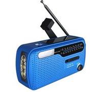 1PCS Radio FM/AM/SW portable à manivelle solaire de secours + lampe de poche à LED SOS + lampe de lecture + 1200mAh, alimentation mobile bleu bleu G