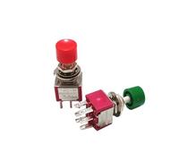 1pcs Red cap T80-P Series P8702 6-Pin Snap-Acting Click Momentary ON-MOM Push Button Switch