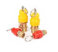 1PCS Red or Yellow Gold Tone 1/8" 1/4" 3/8" 1/2" 3/4" BSPT Dia Male Thread Air Pressure Valve NWPNLXEA(1/8")