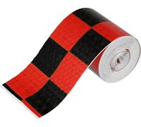 1pcs Réfléchissant Sécurité Attention Ruban Adhésif Marquage Signes Noir Rouge