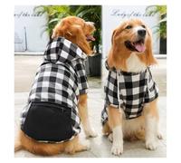 1pcs Reversible Dog Winter Coat, Plaid Vest Dog Jacket for Cold Weather, Warm Pet Apparel for Small Medium Large Dogs, 2-in-1 Design(Black Plaid,5XL(25-45kg))