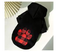 1pcs Reversible Dog Winter Coat, Plaid Vest Dog Jacket for Cold Weather, Warm Pet Apparel for Small Medium Large Dogs, 2-in-1 Design(Black Foot,5XL(25-45kg))