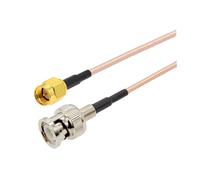 1pcs rf Câble RP-SMA Mâle à Bnc Bouchon mâle Rg316 Pigtail 50 Ohm Extension Câble coaxial Cctv Caméra DVR Système Rf Cavalier coaxial(BNC M to SMA M,20CM)