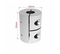 1pcs Rigid shaft coupler clamp stepper servo electronic starter coupling 3d printer parts 3/4/5/6/6.35/8/10 D20L25 CZAOINCU(6X6)