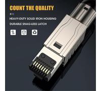 1Pcs RJ45 Cat7 Ethernet Cable Connectors RJ45 Metal Tool Free Easy Termination Plug 2000MHz 40G LAN