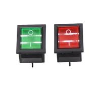 1PCS Rocker Power Button 2 Position 4 Pins KCD4-201N Push Button Switch With Light 15A 250V AC/20A 125V AC NWPNLXEA(Green,ON-OFF_12V)