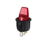1PCS Rocker Switch ON-OFF 12V 220V LED Illuminated Lamp With Specail Button Toggle Switches For Auto Car electronic starter NWPNLXEA(Rot,220V)