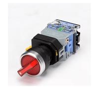 1PCS Rotary push button switch with ligh 22MM 2 position 3 position latching LED knob switches red green head LA38-11XD/2 NWPNLXEA(Red,3 POSITION_220V)