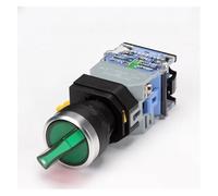1PCS Rotary push button switch with ligh 22MM 2 position 3 position latching LED knob switches red green head LA38-11XD/2 NWPNLXEA(Green,3 POSITION_220V)