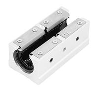 1Pcs SBR20LUU Support de Guidage Linéaire, Keenso Support D'arbre de Rail Glissière de Roulement Ouverte 20mm Roulement À Billes