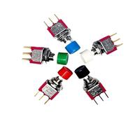 1pcs SH T80-P Series P8701 3-Pin Snap-Acting Click Momentary ON-MOM Push Button Switch gold plated feet NWPNLXEA(Green knob)