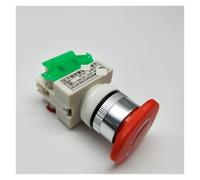 1PCS Shell Red Sign Push Button Switch DPST Mushroom Emergency Stop Button AC 660V 10A NO+NC LAY37-11ZS NWPNLXEA(22mm)