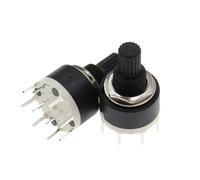 1PCS SR16 Plastique 16MM Interrupteur à bande rotative 2 pôles 3 4 positions 1 pôle 5 6 8 positions Longueur de la poignée 15MM Interrupteur à bande d'axe(1 Pole 5)