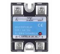 1Pcs SSR-25AA/40AA/60AA/80AA/100AA/120AA/150AA AC Control AC SSR Single Phase Solid State Relay 24-480VAC 70-280VAC Solid State Relay(SSR-10AA) Industrial Electrical Relays