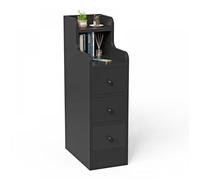 1PCS Table de chevet avec 3 tiroirs-MENGDA-Table de nuit avec compartiment ouvert-Rangement pour chambre à coucher salon-20*35*70cm