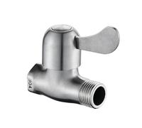 1pcs Turn Water Stop Valve Stainless Steel Tap Angle Shut-Off Pipe Hose Fittings G1/2(DN15) For Shower Bathroom(B)