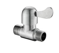 1pcs Turn Water Stop Valve Stainless Steel Tap Angle Shut-Off Pipe Hose Fittings G1/2(DN15) For Shower Bathroom(C)