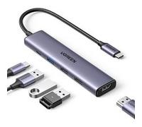 1pcs UGREEN Revodok 105 Hub USB C HDMI 4K PD 100W Charge Multi Data Ports 5Gbps 5 en 1 Adaptateur USB C vers HDMI Compatible avec MacBook iPad Pro Air Surface iPhone 17 Pro Max 16 15 Série Galaxy S25