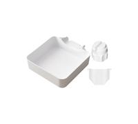 1PCS Washing Machine Drain Pan, Water Catcher Tray for Front Load Washer Filter Cleaning, Laundry Floor Spill Protector Tool Pour lave-linge(White C)