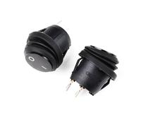 1PCS Waterproof Round Rocker Switch SPST Black waterproof 6A 250VAC 2Pin ON/OFF Sealed Waterproof Car Auto Boat Marine switch NWPNLXEA