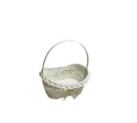 1pcs White Woven Hand Basket Pour Mariages