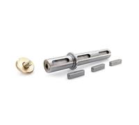 1PCS worm gear reducer keyway shaft single output 14mm RV030 GearBox double output shaft CZAOINCU(Single Output Shaft)