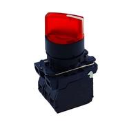 1Pcs XB5 Illuminated 2 Gear 3 Position Knob Push Button Switch Voltage 220V 24V Selector Self Lock NC With Lamp 22mm NWPNLXEA(Red,AC 220V_1NO)