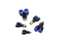 1Pcs Y type Tee Air Pneumatic fittings quick Connector PX4 6 8 10 12mm to Male thread M5" 1/8" 1/4" 3/8" 1/2" coupler NWPNLXEA(10mm OD Hose,1/2")