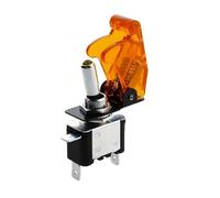 1pcs Yellow 12V 20A Racing Car Truck Boat Cover LED Push Button Rocker Toggle Switch Control+ cover NWPNLXEA