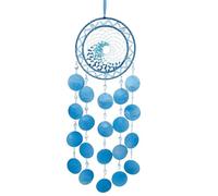 1PCWind Chimes Pendentif Coquillage Naturel Fait à la Main, Filet Attrape-rêves, Pendentif Carillon éolien en Cristal, décoration Murale de Fond pièce pour Jardin