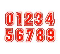 1Pièce De Chiffres Réfléchissants for Boîte Aux Lettres - Numéros Simples Ou Complets for Personnaliser Et Rendre Plus Visible Votre Adresse Sur Votre Maison, Votre Boîte Aux Lettres(Red,2,10CM)