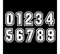 1Pièce De Chiffres Réfléchissants for Boîte Aux Lettres - Numéros Simples Ou Complets for Personnaliser Et Rendre Plus Visible Votre Adresse Sur Votre Maison, Votre Boîte Aux Lettres(White,0-9,10CM)