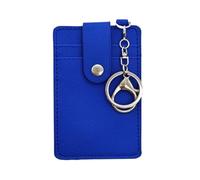 1Piece PU Leather Slim Card Holder Purse ID Window Front Pocket Wallet Credit Bus Presents for Friends Women(Dark Blue)