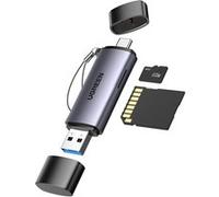 1pièce UGREEN Lecteur de Carte SD USB C et USB 3.0 Micro SD Adaptateur de Carte SD en Aluminium 5 Gbps Compatible avec iPhone 16 Plus Pro Max 15 MacBook Pro Air M4 M2 iPad Galaxy Tab S9 A9 Galaxy S24 