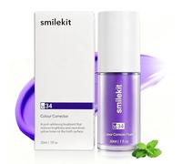 1Pièces 30ml Sérum Blanchissant Dentaire Purple, V34 Dentifrice Violet Correcteur Dentifrices White Dentifrice, Amélioration de l'Apparence des Taches de Café, de la Fumée et des Dents Jaunes