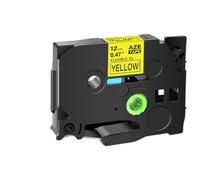 1pk 12 mm Noir sur Blanc ID Flexible Les Bandes d'étiquette laminées fonctionnent avec Tze-Fx241 631 131 Compatible Compatible avec Le Fabricant d'étiquettes(Black on Yellow)