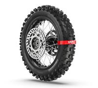 1PZ FR8-LD0 Roue Arrière Complète 3.00-12 80/100-12 Pneu + Jante Pré-Monté pour Scooter 50-160cc (compatible avec Honda Zoomer/Yamaha BW's) & Dirt Bike/Pit Bike - Remplacement Direct (Type 12 Pouces)