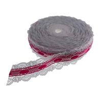 1Roll 20yards 1" Lace Ribbon Satin For Party Wedding Scrapbooking Packing 2.5cm For Crafts(Color 19)