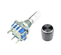 1Set 360 Degrés EC11 Encodeur Rotatif Code Commutateur Potentiomètre Numérique avec Bouton 7 Broches Arbre Dia. 6mm*20mm pour