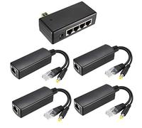 1set 4 Port POE Injector POE Splitter Kit DC 9V Power Output Over Ethernet Set for IP Camera