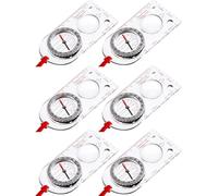 1set/6pcs Directional Compass in Bulk, with Tilted Magnifying Glass Ruler and Scale, Suitable for Class Gifts