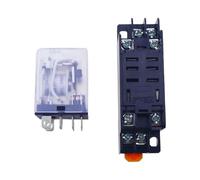 1set AC/DC 6V 12V 24V 36V 48V 110V 220V 380V Coil Power Relay LY2NJ DPDT 8 Pin HH62P JQX-13F avec Socket Base (AC,48V)