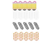 1set Acrylic Paper Clip with Back Card, Cute Pencil and Other Pattern Designs, Suitable for Classrooms, Offices and Gift
